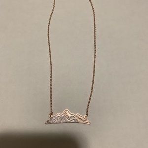 Rose gold boho mountain necklace